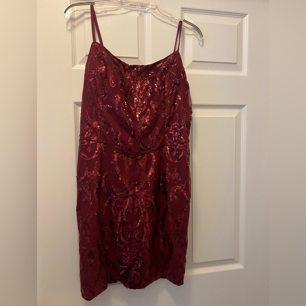 Red Sequin Dress